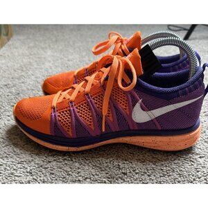 Nike Flyknit Lunar 2 Atomic Orange/Purple Women's Size 8
